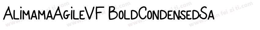 AlimamaAgileVF BoldCondensedSans 70字体转换